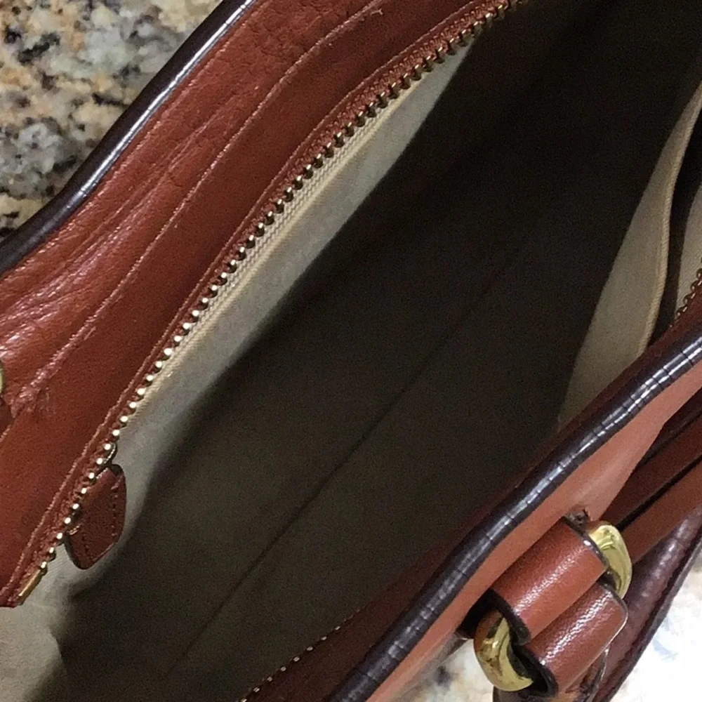 Coach Legacy Leather Tanner Crossbody Tote Handbag Cognac - Picture 12 of 16